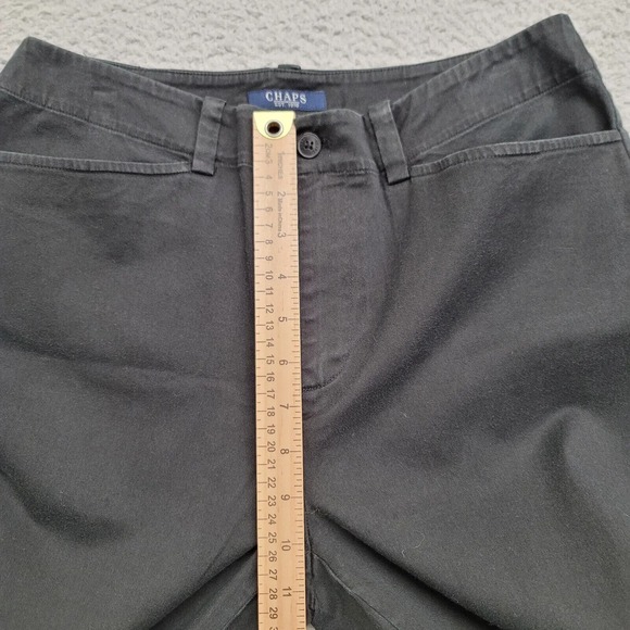 Chaps Pants Womens 4 Black Straight Dress Slacks Casual Flat Front Pockets Work - Picture 8 of 11